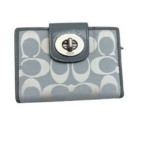 Coach vintage y2k signature blue gray wallet